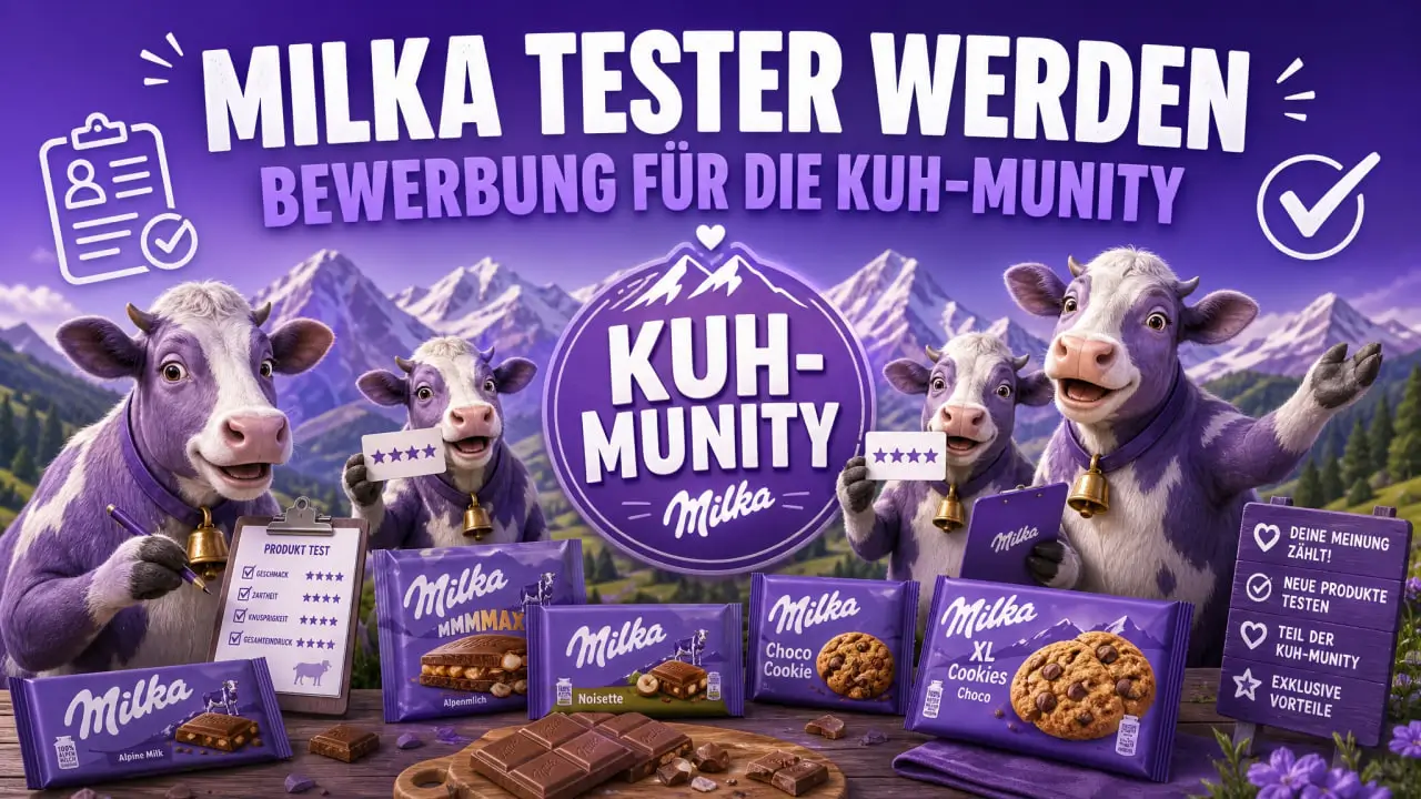 Milka Tester werden 2026 — Bewerbung in der Kuh-Munity und MMMax-Test